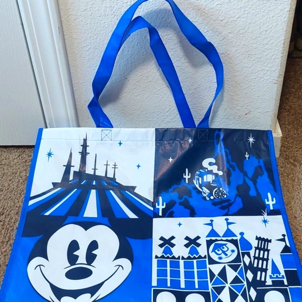 Disney Parks Blue and White Brand New Large Bag .